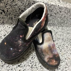 Vans toddler NASA Black Sneakers size 7.5 slip on
